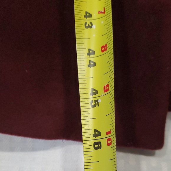 Armani Exchange Cashmere Blend  Plum  Pea  Coat  Size S - Picture 14 of 16